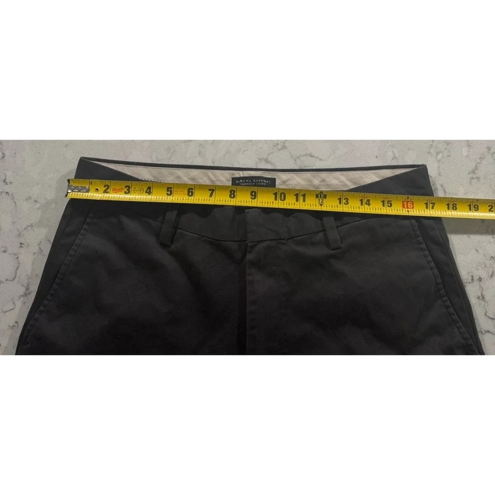 Banana Republic Emerson Chino Pants Mens 34x32 Gray Cotton Comfort Preppy Casual